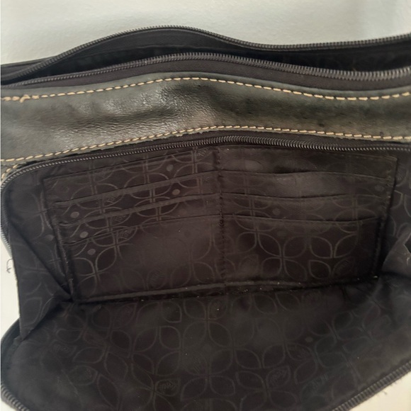 277A Fossil black Leather crossbody Bag - Picture 6 of 7